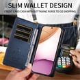 thumbnail image 3 of For Samsung Galaxy S26 FE 5G 6.7inch Phone Case Wallet, RFID Blocking Magnetic Buckle Flip Leather TPU Cover with Card Holder Wrist Strap Shockproof Phone Case,Blue,For Galaxy S26 FE 5G, 3 of 9