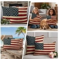 thumbnail image 5 of American Flag Outdoor Waterproof Pillow Covers, Vintage Red BlueUSA Flag Decorative Square Throw Pillowcase Sofa Cushion Sham for Patio/Couch/Chair, 18"x18" 2 Pack, 5 of 8