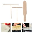thumbnail image 3 of Kit de 3 espátulas y espátulas para crepes, de madera, para untar panqueques, espátula para crepes, raspador en forma de T, herramienta para untar, 3 of 7
