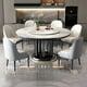 thumbnail image 2 of Round 6 People Dining Table Kitchen Living Room Dressing Dinning Table Set Coffee Hospitality Mesa Comedor Kitchen Furniture My Lux Decor Round, 2 of 10