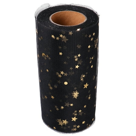 

Sequins Table Skirt Gauze Desk Skirt Fashion Table Ornament Wedding Party Supplies (Black Sequins 2280x15cm)
