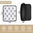 thumbnail image 4 of Hair Tool Organizer Bag with Heat Resistant Mat Removable Travel Storage Case for Hot Air Brushes Curling Irons Cartoon Turtle Pattern, 4 of 8