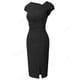 thumbnail image 5 of Nice-forever-vestido ceñido de verano para mujer, elegante vestido liso con abertura frontal para oficina, Formal, Vintage, ajustado, B700, 5 of 7