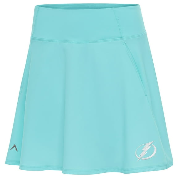 Women's Antigua Powder Blue Tampa Bay Lightning White Logo Chip Skort