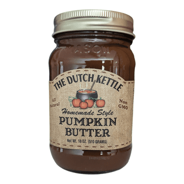 The Dutch Kettle Amish Homemade Style Pumpkin Butter 1-18 Oz. Jar All Natural Non-GMO No Preservatives Gluten Free