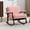 Pink, variant on Aukfa Upholstered Accent Rocking Chair with High-Density Foam Cushio for Living Room Bedroom Reading,250 lbs Capacity,White