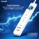 thumbnail image 4 of Power Strip Sharp 6 enchufes protegidos contra sobretensiones, 4 USB, color blanco, 4 of 7