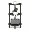 thumbnail image 4 of Furinno TURN-N-TUBE Night Stand, 3-Tier 27.6" Tall Oval Nightstand, Bedside Table with Open Shelving for Bedroom, Living Room, Espresso, 4 of 5