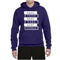 thumbnail image 2 of Wild Bobby, Have Faith Pray Hard Stay Humble Inspirational/Christian Unisex Graphic Hoodie Sweatshirt, Purple, Medium, 2 of 6