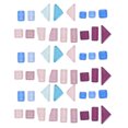 thumbnail image 1 of 1 Set Broken Ceramic Glass Tiles Mosaic Tiles Pieces Handmade Craft Material, 1 of 9