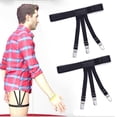 thumbnail image 3 of Tirantes de 2 piezas, cinturones de liga de pierna redonda, soportes elásticos ajustables para camisa B Yuyangstore ligas de la camisa, 3 of 8