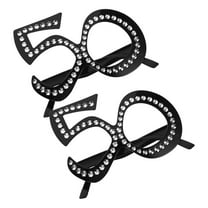 HOMEMAXS 2 Pairs of Birthday Party Glasses 50th Birthday Eyeglasses Anniversary Party Supplies