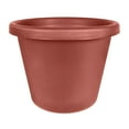 thumbnail image 1 of HC Companies 24-Inch Indoor Outdoor Plastic Round Classic Pot, Clay, 1 of 7