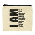 thumbnail image 2 of ThisWear Black History Accessory Bag I Am Black Proud Educated Brilliant Powerful Worthy 2-Pack Makeup Bags, 2 of 4
