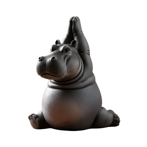 XIBUFE 2026 New Hippo Figurine Yoga Statue Gifts for Lovers Women Mother'S Day Knick Knacks Shelf Office Home Decor Zen Room Decoration Desk Accessories for Desk,Shelf,Office,Home,Zen Room