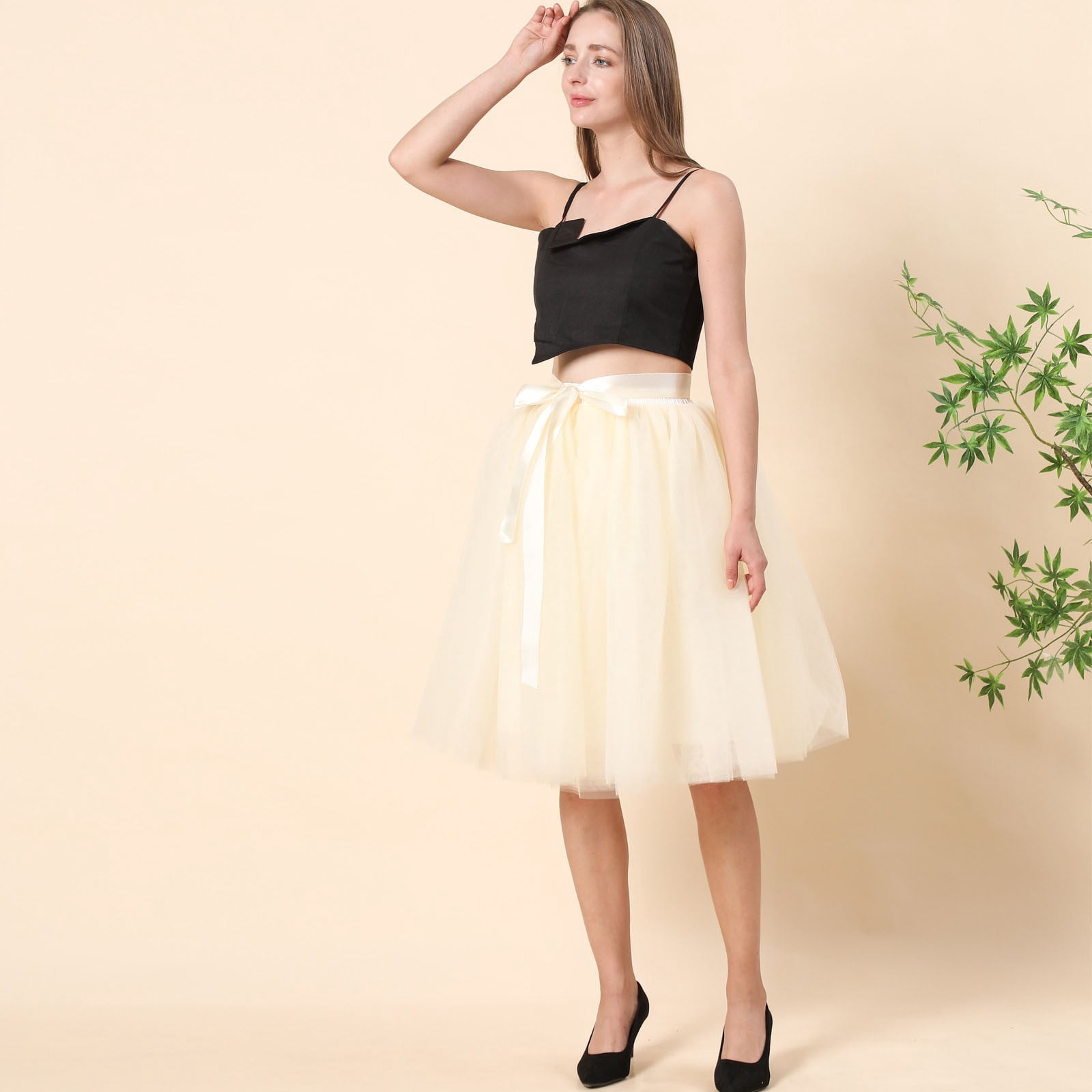 Fgnfyis Carnevale New Women Tulle Skirts Knee Length Long Adult