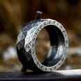 thumbnail image 4 of Mens Retro Viking Titanium Steel Ring Electroplated Antique Silver Finish Durable Japanese Korean Inspired Design, 4 of 8