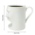 thumbnail image 3 of Funny Coffee Mug with Cookie Holder - Unique Ceramic Tea Cup for Breakfast Drinking - Whimsical Human Face Style Water Bottle for Tea and Milk, 3 of 8
