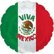 Spanish Viva Mexico 17" Mylar Balloons (5 Ct) for Cinco De Mayo Celebrations