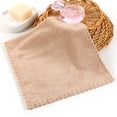 thumbnail image 5 of Naierhg 2Pcs Square Soft Solid Color Coral Fleece Water Absorption Face Hand Towels, 5 of 8