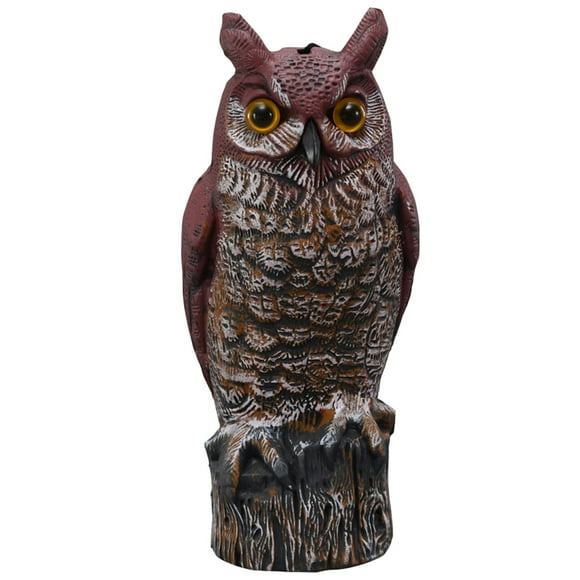 Matoen Fake Owl Bird Scarecrow Decoy Plastic Owl Bird Deterrents Outdoor Ornaments