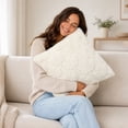 thumbnail image 7 of SLYNSHome Fall Throw Pillow with Insert,White Embossed Maple Leaf 45x45 cm Soft Plush Cushion, Autumn Decorative Pillow for Sofa Couch Living Room Thanksgiving Home Decor, 7 of 7