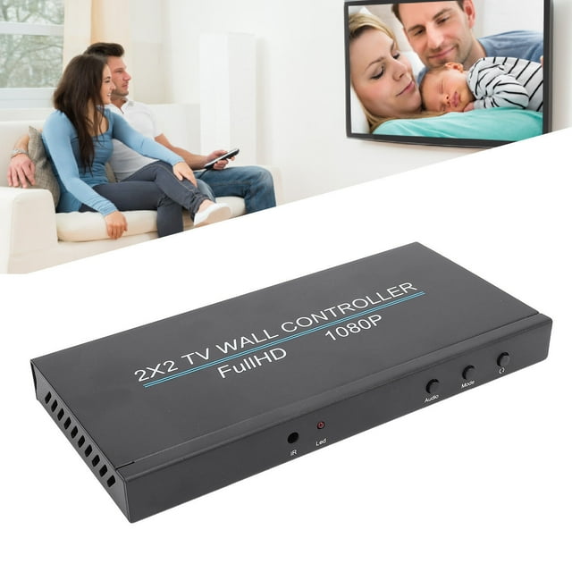 Contrôleur de Mur Vidéo 4K 2X2 pour Téléviseur LCD, Rotation à 180 Degrés, Télécommande, 8 Modes d'Assemblage, Créez un Superbe Affichage d'Affichage Numérique avec Contrôleur de Mur de Téléviseur LED