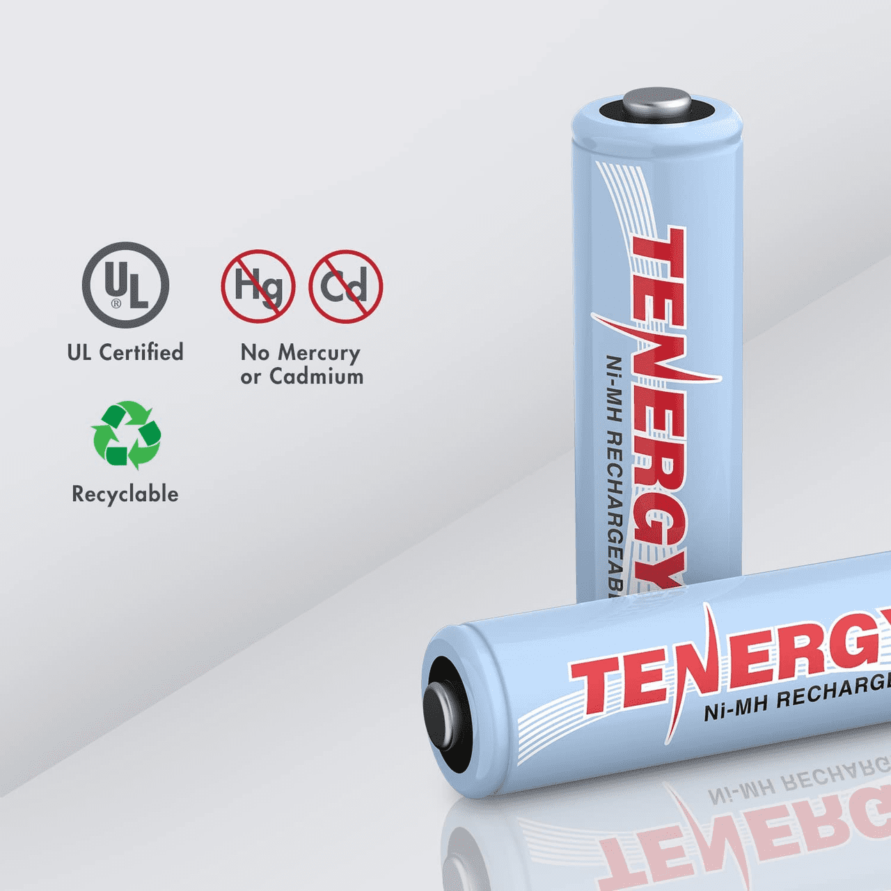 Tenergy AA Rechargeable Batteries, 2500mAh NiMH Rechargeable Battery, 24 Pack