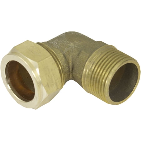 Brass Elbow 3/4 Compression x 3/4 Male Fitting 2 Pack