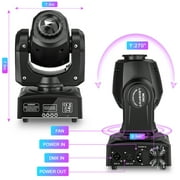 JAJALUYA Moving Head Light, 30W, 8 Pattern, 8 Colors, RGBW LED, Color Changing