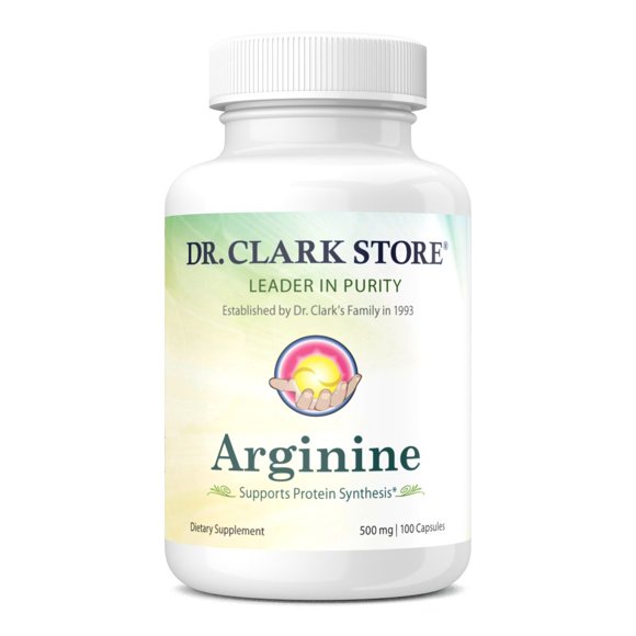 Suplemento Dr. Clark Arginina 500 mg 100 Cápsulas de Gelatina
