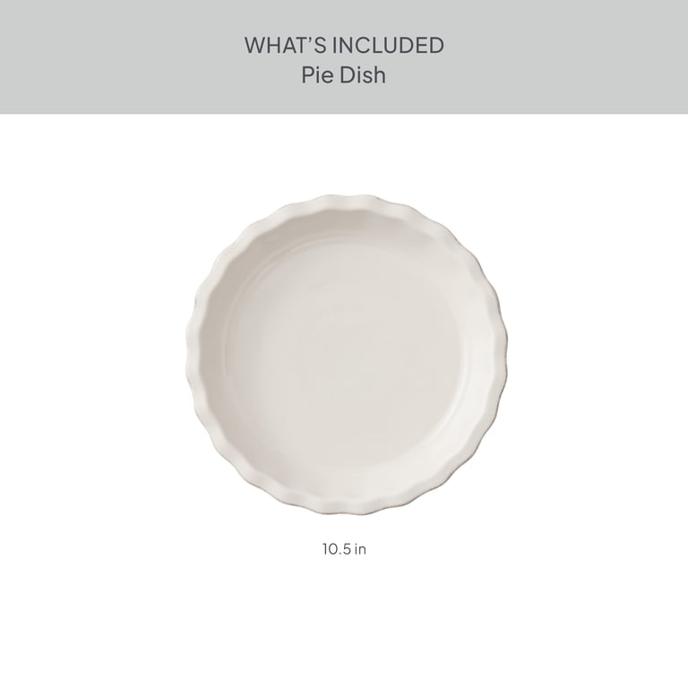 Better Homes & Gardens Artisan 10.5-Inch Cream Stoneware Pie Dish photo 3