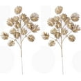 thumbnail image 3 of Gold Leaves Decorations for Christmas Artificial Golden Plants Fake Leaf - 17 Inch 5 Pack, Faux Foliage Simulation Flowers Grass Xmas Decor Plant Bushes Indoor Outdoor Wedding Table Centerpiece DIY A, 3 of 5