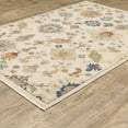 thumbnail image 2 of Woven Trends Cabana - 5507W - Classic Traditional Style, Vintage Persian Pattern, Pet & Family Friendly, Living Room, Dining Room, Office, Power Loomed, Low Pile Wool Area Rug in Ivory - 8' x  11', 2 of 4