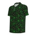 thumbnail image 2 of Rocae Green Bright Web with Spiders for Men's Short Sleeve Polo Shirt, Quick Drying Performance Moisture Wicking Sports Men's Golf Shirt XX-Large, 2 of 9