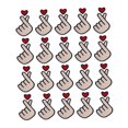 thumbnail image 4 of Dosaele 20 Pcs Korean Finger Heart Embroidered Cloth Patch, 4 of 8