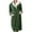 Green, variant on Women's Star Print Fleece Bathrobe, Long Length Plush Robe, Soft Cozy Loungewear, Knee Length Gown with Pockets, Comfortable Spa Style Robe for Women Blue L