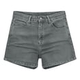 thumbnail image 7 of Nestiefly Jean Shorts for Women 2026 High Waisted Stretchy Casual Cut Off Denim Shorts Summer Trendy Jorts with Pockets Gray M, 7 of 7