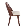 thumbnail image 5 of Lumisource Triad Mid-Century Modern Chair in Walnut Bamboo and Cream Faux Leather - Set of 2, 5 of 7
