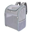 thumbnail image 1 of MERIGLARE Dog Backpack Carrier Buckle Support Foldable for Sightseeing Walking Camping Gray, 1 of 8