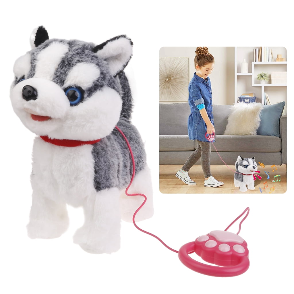 ZPAQI Electric Singing Dog Toy Walking Animal with Leash Rope Talking Plush Puppy Toy