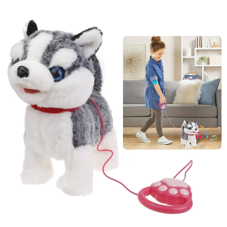 ZPAQI Electric Singing Dog Toy Walking Animal with Leash Rope