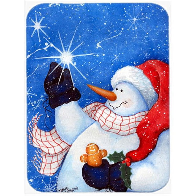Carolines Treasures PJC1022LCB This Ones For You Snowman Glass Cutting Board- Large