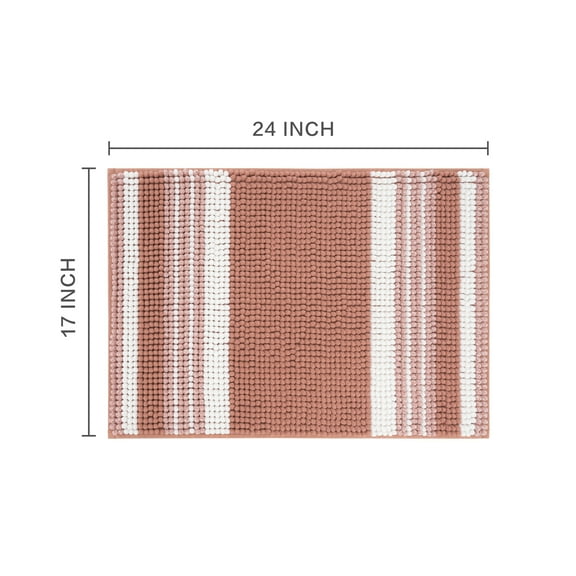 Mainstays Performance Foam Noodle Bath Rug, Terracotta, 17" x 24"