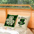 thumbnail image 4 of St Patricks Day Throw Pillow Covers 20x20 Set of 4 Green Plaid Decorative Pillow Covers Saint Patricks Day Shamrock Clover Truck Cushion Covers Pillow Cases for Home Outdoor Sofa Decoration（20 inch）, 4 of 6