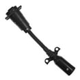 thumbnail image 3 of 7-Way Round Pin Truck To 7-Way Blade RV Trailer Adapter Wiring Plug Converter ABS Black Round Plug Replacement Parts, 3 of 8
