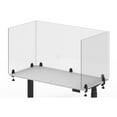 thumbnail image 2 of RECLAIM® Acrylic Sneeze Guard Desk Divider - 60" x 30" Clamp-On, Frosted, 2 of 11
