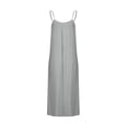 thumbnail image 6 of FRSASU Backless Cami Dresses for Women, Lace Low Back Housedress, Casual Flowy Sleeveless Solid Open Back Sundress Gray, 6 of 9