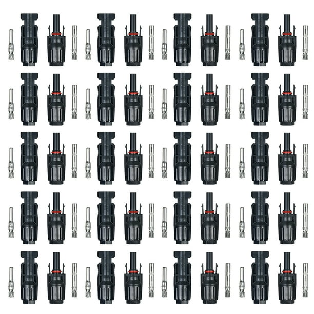 20 pares de conectores de cable de panel solar yeacher para sistema fotovoltaico