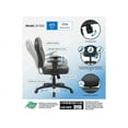 thumbnail image 3 of Boss Office Products Black Leather Task Chair with Adjustable Arms, 3 of 8